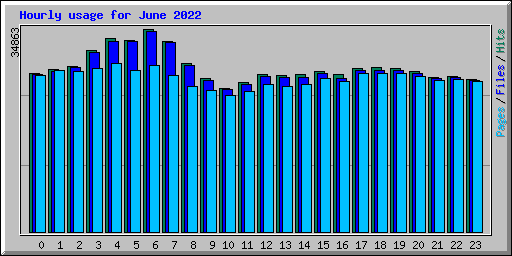 Hourly usage for June 2022